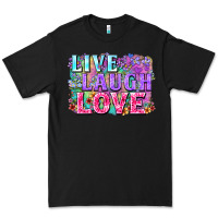 Black Live laugh love hippie Valentine's Day Premium Tee - FaDigitalArtStudio