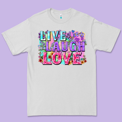 Live Laugh Love Hippie Valentine's Day Premium Tee Designed By Fadigitalartstudio