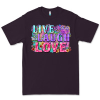 Plum Live laugh love hippie Valentine's Day Premium Tee - FaDigitalArtStudio
