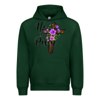 Forest Green he is risen matthew 28 6 Urban Hoodie - Jasminsmagicworld