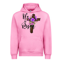 Fuchsia Pink he is risen matthew 28 6 Urban Hoodie - Jasminsmagicworld