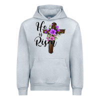 Heather Grey he is risen matthew 28 6 Urban Hoodie - Jasminsmagicworld