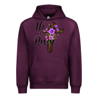 Mauve Wine he is risen matthew 28 6 Urban Hoodie - Jasminsmagicworld