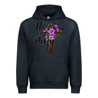 Navy he is risen matthew 28 6 Urban Hoodie - Jasminsmagicworld