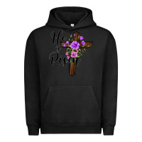 Pigment Black he is risen matthew 28 6 Urban Hoodie - Jasminsmagicworld