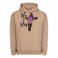 Pigment Burro he is risen matthew 28 6 Urban Hoodie - Jasminsmagicworld