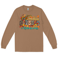 Toasted Coconut Thankful Blessed Kind Of Mess Long Sleeve Tee - CowhideDigitalArt