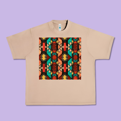 Native American Aztec Seamless Pattern Urban Heavy Tee Designed By Bundleandbundleshop