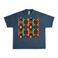 Midnight Navy native american aztec seamless pattern Urban Heavy Tee - BundleAndBundleShop