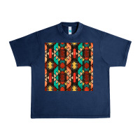 Navy native american aztec seamless pattern Urban Heavy Tee - BundleAndBundleShop