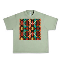 Oil Green native american aztec seamless pattern Urban Heavy Tee - BundleAndBundleShop