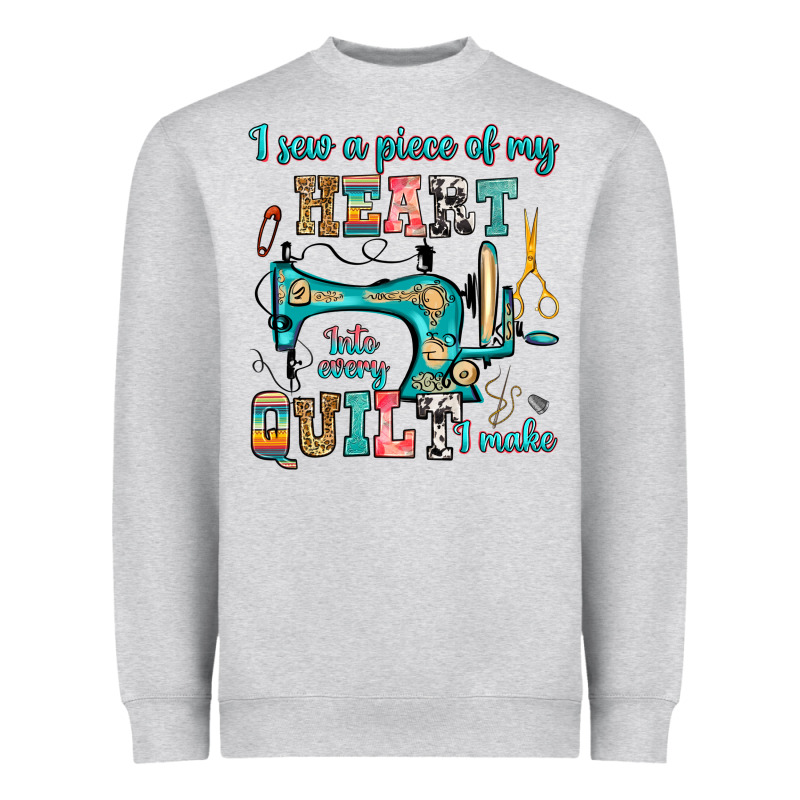 I Sew A Piece Of My Heart Into Every Quilt I Make Heavyweight Sweatshirt by RanaPortraitStore | Teevron