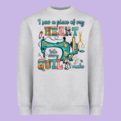 I Sew A Piece Of My Heart Into Every Quilt I Make Heavyweight Sweatshirt Designed By Ranaportraitstore