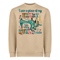 Mushroom i sew a piece of my heart into every quilt i make Heavyweight Sweatshirt - RanaPortraitStore