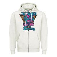 Oatmeal Heather THE THUNDER ROLLS AND THE LIGHTNIN’ STRİKES Zipper Hoodie - JahusDesignShop