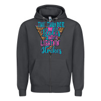 Smoke THE THUNDER ROLLS AND THE LIGHTNIN’ STRİKES Zipper Hoodie - JahusDesignShop