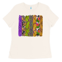 Bone Mardi Gras Brushstrokes Ladies Tee - BundleAndBundleShop