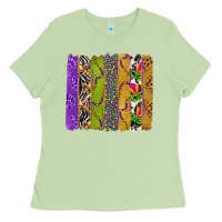 Matcha Mardi Gras Brushstrokes Ladies Tee - BundleAndBundleShop