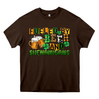 Chocolate Brown fueled by beer and shenanigans Heavy Core Tee - CowGirlArtShop