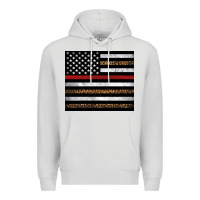 Dove Grey thin red line American flag leopard Premium Hoodie - Artiststas