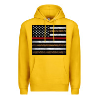 Lemon thin red line American flag leopard Premium Hoodie - Artiststas