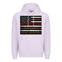 Lilac thin red line American flag leopard Premium Hoodie - Artiststas