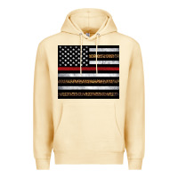 Thin Red Line American Flag Leopard Premium Hoodie | Teevron