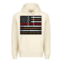 Sandshell thin red line American flag leopard Premium Hoodie - Artiststas