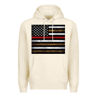 Tofu thin red line American flag leopard Premium Hoodie - Artiststas