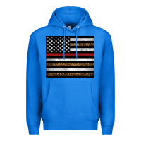 True Royal thin red line American flag leopard Premium Hoodie - Artiststas
