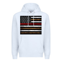 White thin red line American flag leopard Premium Hoodie - Artiststas