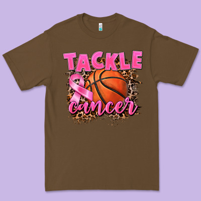 Tackle Cancer Basketball Premium Tee Designed By Fadigitalartstudio