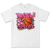 White Tackle Cancer Basketball Premium Tee - FaDigitalArtStudio