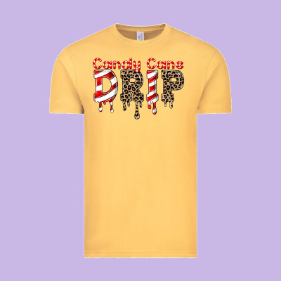 Candy Cane Drip Vintage Tee Designed By Fadigitalartstudio
