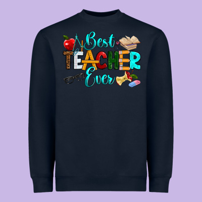 Best Teacher Ever Heavyweight Sweatshirt Designed By Ranaportraitstore