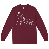 Burgundy chess t  shirt chess Long Sleeve Tee - maiPhamDesign