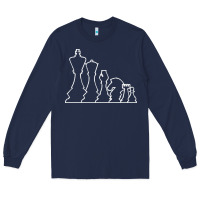 Navy chess t  shirt chess Long Sleeve Tee - maiPhamDesign