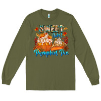 Army Green Sweet Like Pumpkin Pie Long Sleeve Tee - CowhideDigitalArt