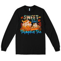 Black Sweet Like Pumpkin Pie Long Sleeve Tee - CowhideDigitalArt