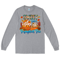 Heather Grey Sweet Like Pumpkin Pie Long Sleeve Tee - CowhideDigitalArt