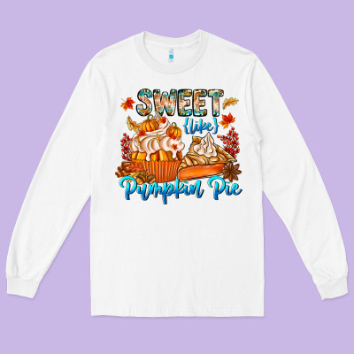Sweet Like Pumpkin Pie Long Sleeve Tee Designed By Cowhidedigitalart