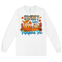 White Sweet Like Pumpkin Pie Long Sleeve Tee - CowhideDigitalArt