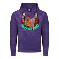 Cloud Purple horseshoe chicken Vintage Hoodie - CowhideDigitalArt