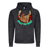 Vintage Black horseshoe chicken Vintage Hoodie - CowhideDigitalArt