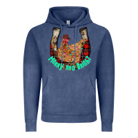 Vintage Denim horseshoe chicken Vintage Hoodie - CowhideDigitalArt