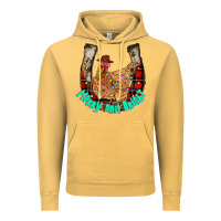 Vintage Mustard horseshoe chicken Vintage Hoodie - CowhideDigitalArt