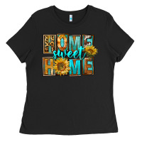 Black Western Home Sweet Home Ladies Tee - FaDigitalArtStudio