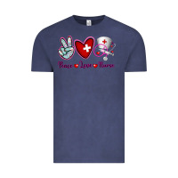 Vintage Denim Peace Love Nurse Vintage Tee - RanaPortraitStore