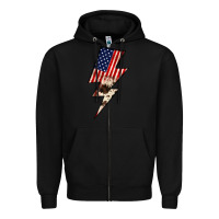 Black Lightning Bolt Zipper Hoodie - JahusDesignShop