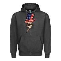 Charcoal Heather Lightning Bolt Zipper Hoodie - JahusDesignShop